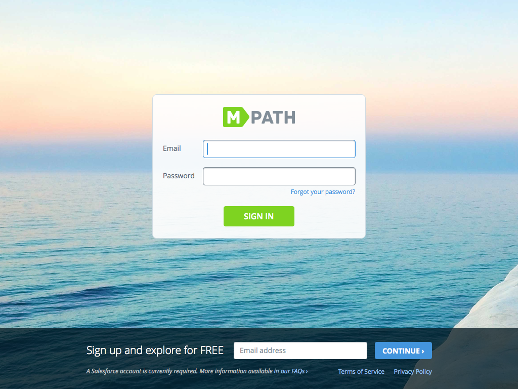 Studio Sign in - Tablet