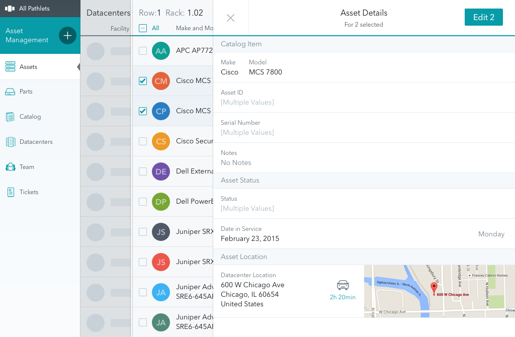 Web - Asset Management - Multiple Assets Selected