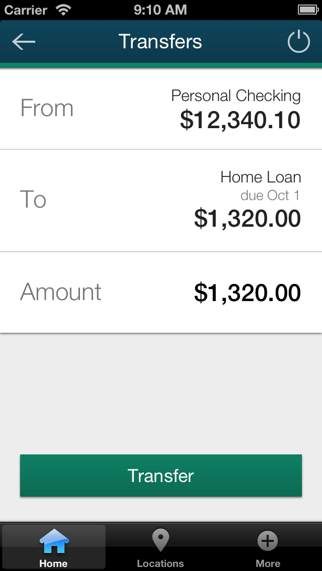 Screenshot of iPhone transfers